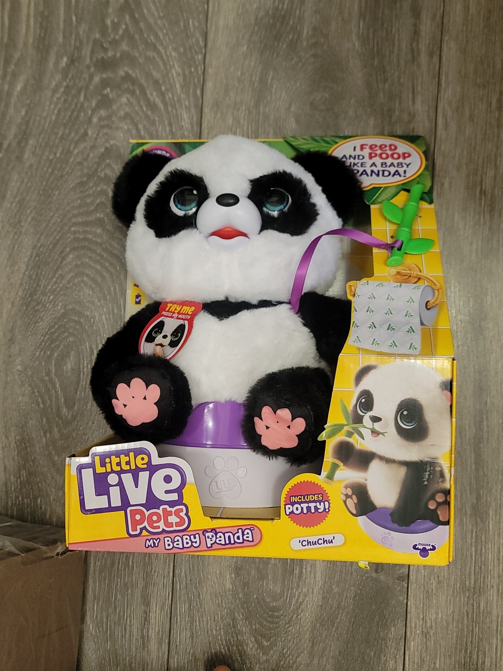 Little Live Pets My Baby Black & White Interactive Panda ChuChu, Plush Toy